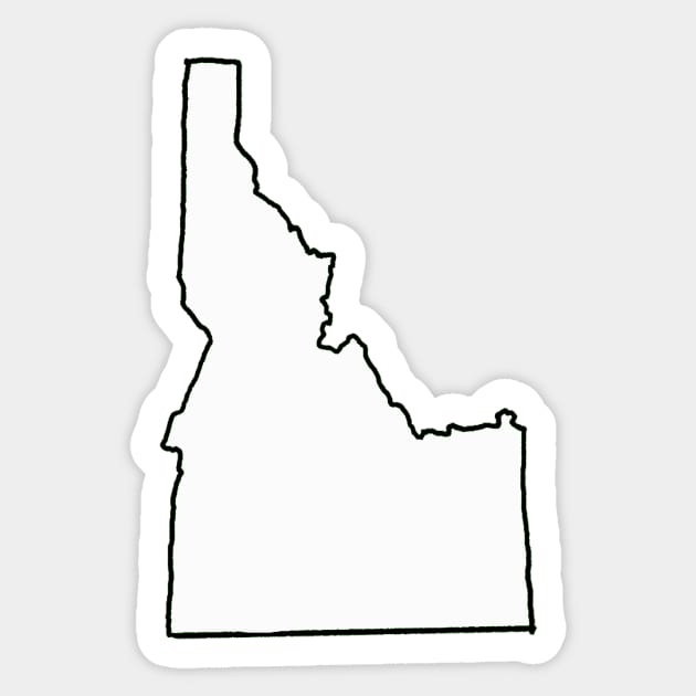 Idaho - no color Sticker by loudestkitten